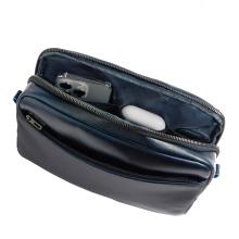 Piquadro Tracolla Orizzontale Blue Square Mogano - 4