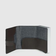 Piquadro Compact Wallet Doppio Black Square Testa Moro - 2