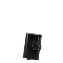Piquadro Compact Wallet Blue Square doppio comparto Nero - 1