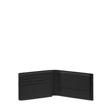 Piquadro Portafoglio in tessuto e pelle Nero - 3