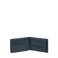 Piquadro Portafoglio in tessuto e pelle Blu - 4