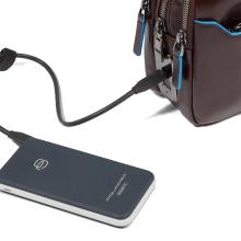 Piquadro Pochette con chiusura con impronta digitale Blue Square Mogano - 5