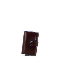 Piquadro Compact Wallet Blue Square doppio comparto Mogano - 1