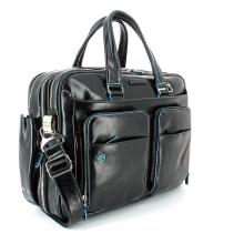 Double Handle Briefcase Blue Square