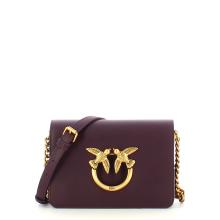 Pinko Mini Borsa a tracolla Love Bag Click Simply Melanzana Antique Gold - 1