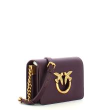 Pinko Mini Borsa a tracolla Love Bag Click Simply Melanzana Antique Gold - 2