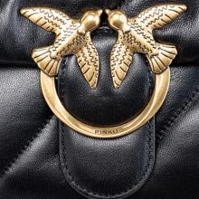 Pinko Borsa a tracolla Big Love Puff Maxi Quilt Nero Antique Gold - 3
