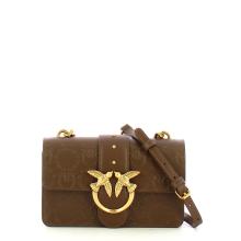 Pinko Mini Borsa a tracolla Love Icon New Monogram Verde Kaki Antique Gold - 1