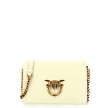 Pinko Borsa a tracolla Love Click Classic Bianco Seta Antique Gold - 1