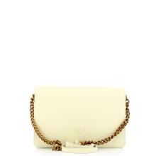 Pinko Borsa a tracolla Love Click Classic Bianco Seta Antique Gold - 3