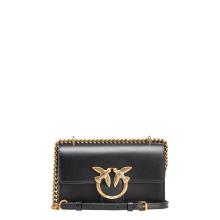 Pinko Mini Borsa a tracolla Love One Simply Nero Antique Gold - 1