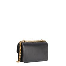 Pinko Mini Borsa a tracolla Love One Simply Nero Antique Gold - 3