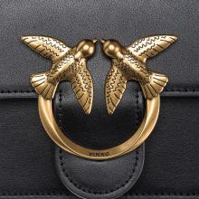 Pinko Mini Borsa a tracolla Love One Simply Nero Antique Gold - 4