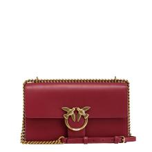 Pinko Borsa a tracolla Love One Classic Dark Red Antique Gold - 1
