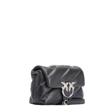 Pinko Mini Borsa a tracolla Love Puff Maxi Quilt Nero Old Silver - 2