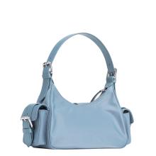 Pinko Borsa a spalla Cargo Cool Blue Shiny Nickel - 3