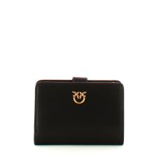 Pinko Portafoglio Multi Pockets Nero Antique Gold - 1