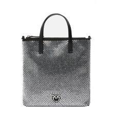 Pinko Mini Shopper Strass Jewel Nero Canna Di Fucile - 1