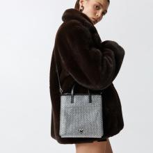 Pinko Mini Shopper Strass Jewel Nero Canna Di Fucile - 2