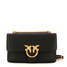 Pinko Tracollina Love One Soft Mini Nero Antique Gold - 1