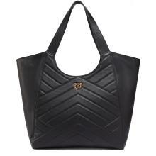 Pinko Tote Bag Puzzle Nero Antique Gold - 1