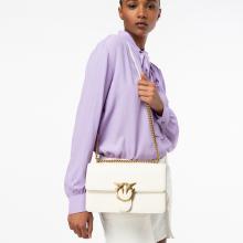 Pinko Borsa a tracolla Love One Classic Bianco Seta Antique Gold - 2