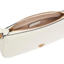 Pinko Borsa a tracolla Mini Half Moon Bianco Seta Antique Gold - 4