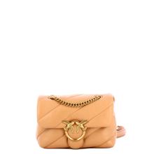 Pinko Mini Borsa a tracolla Love Puff Maxi Quilt Rosa Toast Antique Gold - 1