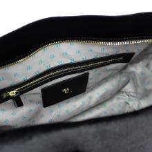 Shopping Bag Portulaca velvet-BLACK-UN