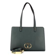 Twin Set Borsa a spalla con Oval T Blue Grey - 4