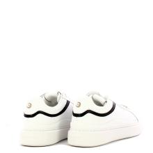 Twinset Sneakers Donna in pelle Bianco Nero - 3