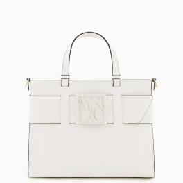 Armani Exchange Borsa a mano Grande con fibbia Optical White - 1