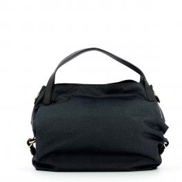 Borbonese Hobo Bag Medium Jet - 1