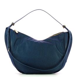 Borbonese Hobo Bag New Orbit Large Blu - 1