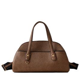 Borbonese Borsa a mano Bauletto Medium OP Naturale Nero - 1