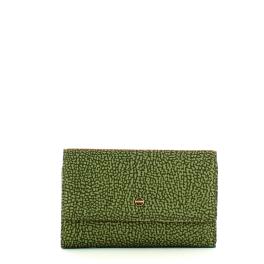 Borbonese Portafoglio Medium RFID in Nylon Riciclato Verde Militare - 1