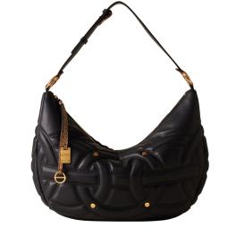 Borbonese Rondo' Borsa Hobo Medium Nero OP Naturale - 1
