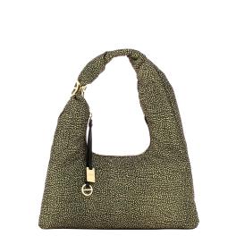 Borbonese Hobo Bag Twinnie Small OP Naturale Nero - 1