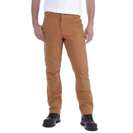 Carhartt Pantaloni Straight Fit Duck Double Front Brown - 1