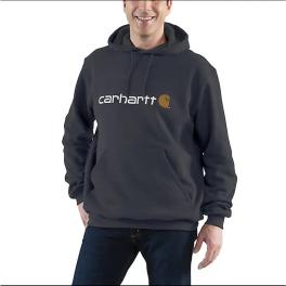 Carhartt Felpa con cappuccio Midweight Logo Graphic Carbon Hearther - 1