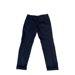 Clark Pantaloni Buck Relaxed Pinces Navy Blue - 1