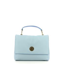 Liya handbag in leather-IRIS/AZUR-UN