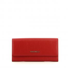 Woman wallet calf-COQUELICOT-UN
