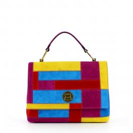 Coccinelle Borsa a mano Liya in patchwork camoscio - 1