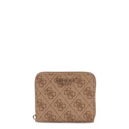 Guess Portafoglio Piccolo Laurel II Zip Around Latte Logo - 1