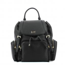 Beacon Medium Leather Backpack-BLACK-UN
