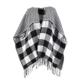 Liu Jo Cloack Poncho Bianco Nero - 1