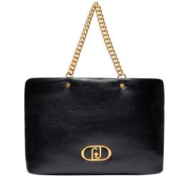 Liu Jo Tote bag LaPuffy grande con catena Black - 1