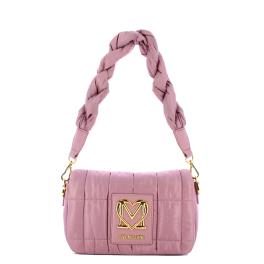Love Moschino Borsa a spalla Thin Air in nylon trapuntato Lilla - 1