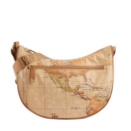 Alviero Martini 1a Classe Tracolla Mezzaluna Media Geo Soft con tasca Naturale - 1